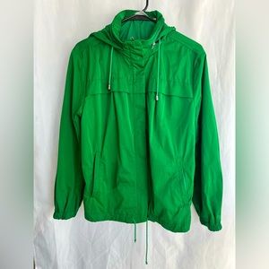 Liz Claiborne Green Rain Jacket / Windbreaker